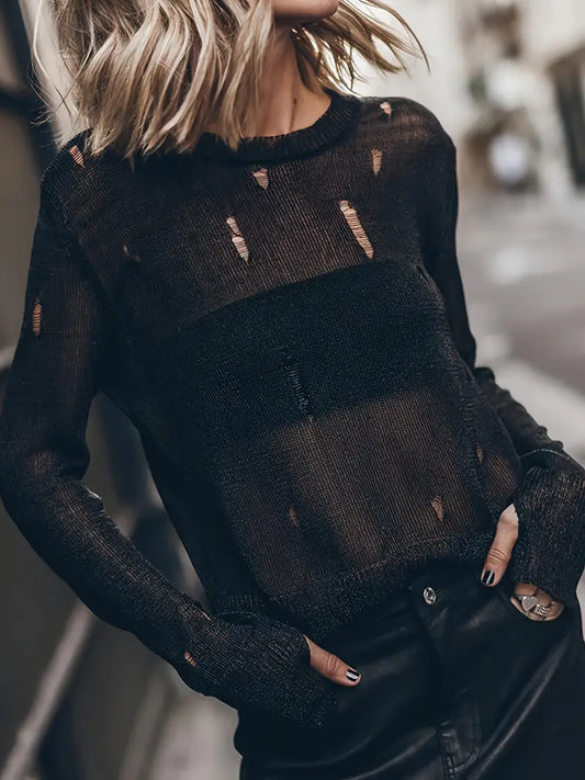 2025 Casual Sweater Transparent