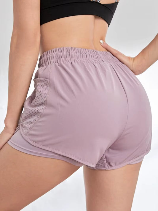 Women Elastic Sports Shorts Running and Training